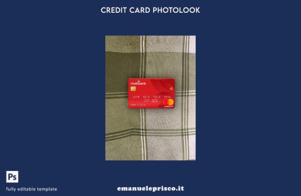 modello frontale photolook mastercard Panama Multibank stile verificato
